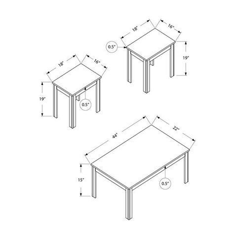 Monarch Specialties Monarch Wood Table Set - 3 Pieces - Dark Taupe | Rona in Unveiling the Warmth of Dark Taupe 3-Piece Dining Sets